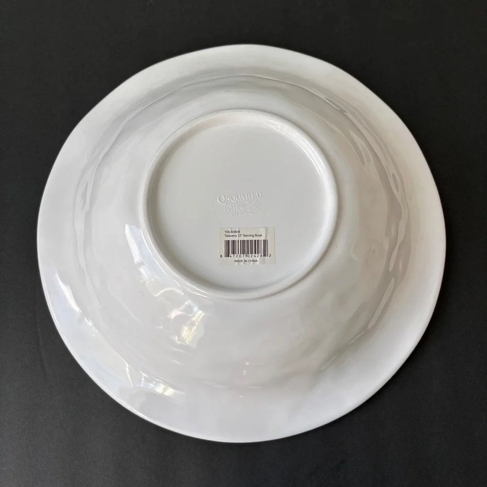Q Squared Talavera Azul Melamine Serving Bowl Large 12
